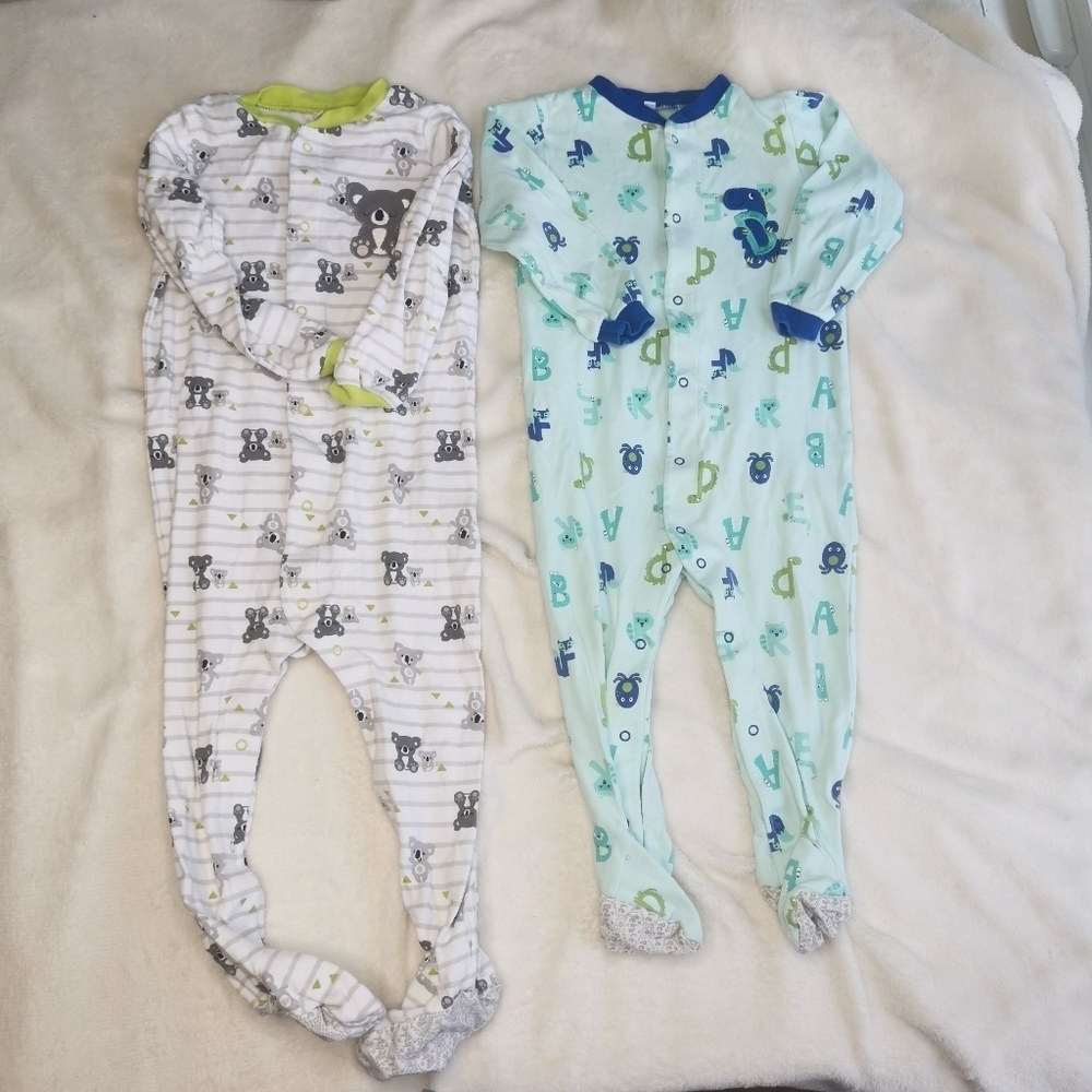 Pekkle Footed Dinosaur/Koala Footed Pyjamas SZ 18M/24M